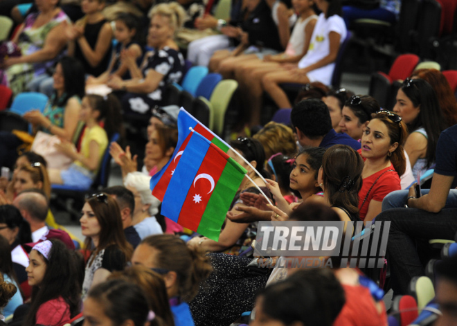 I Avropa Oyunlarında azərbaycanlı gimnastlar akrobatika yarışlarında final mərhələsinə çıxdı. Bakı, Azərbaycan, 17 iyun 2015